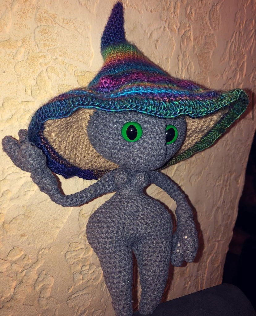 crochet creature mushroom faery