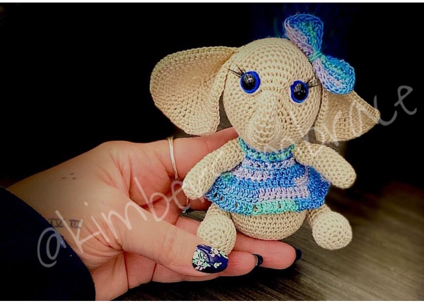 crochet elephant tiny mini